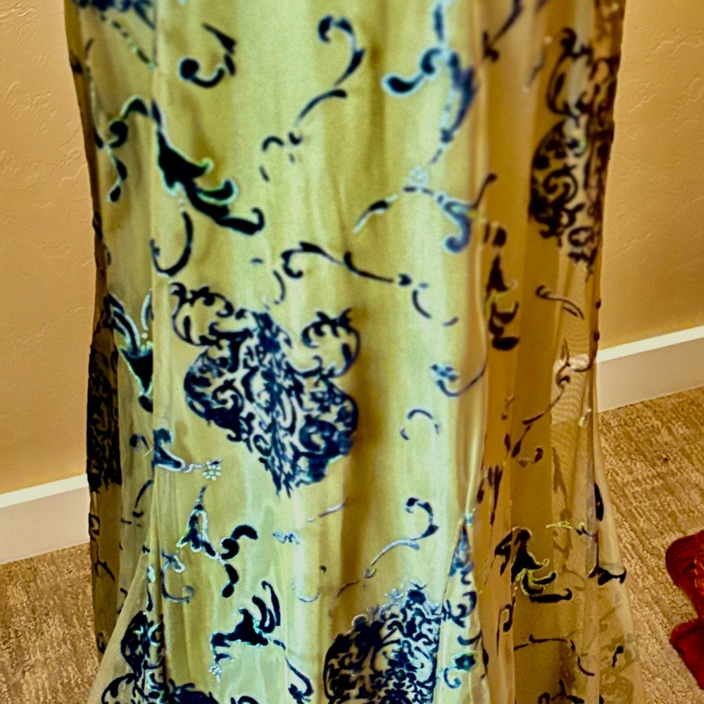 Vintage Maxi Skirt sheer skirt lined